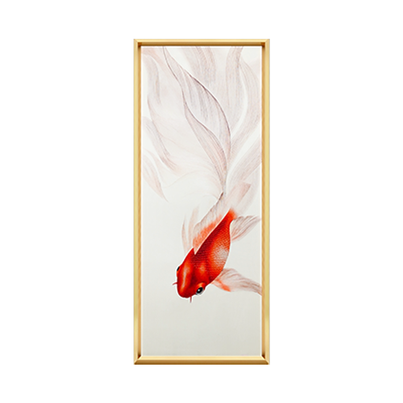 Lucky Surplus‑3‑Panel Red Goldfish Wall Decor