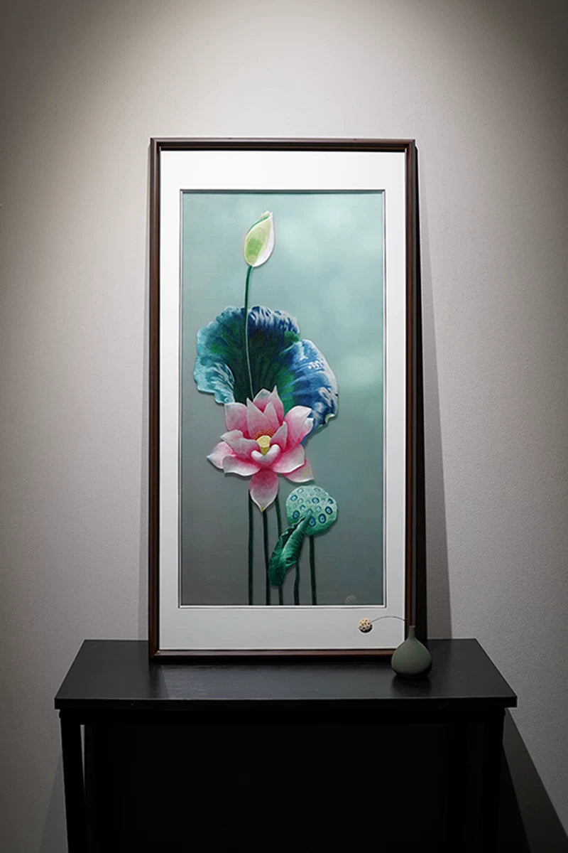 Harmony Blessing‑Vertical Lotus Wall Decor