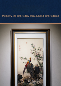Colorful Golden Pheasant Bird Oil Painting Elegant Wall Deco