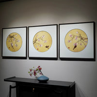 Magnolia Bird 3-Panel Wall Art