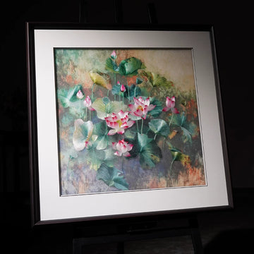 Watercolor Lotus Painting Decor