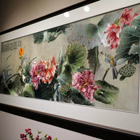 Handmade Su Embroidery - Lotus & Birds