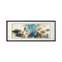Jade‑Ridge Cloud‑Mist‑Horizontal Framed Wall Piece