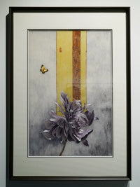 Purple Lotus Charm-3-Panel Embroidered Wall Decor