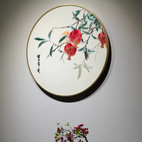 Pomegranate Porcelain Plate - "Peace & Prosperity"