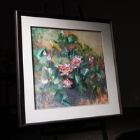 Watercolor Lotus Painting Decor