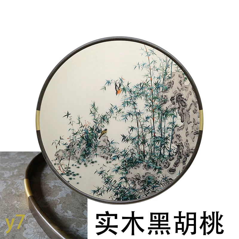 Bamboo Peace-Round Framed Wall Decor