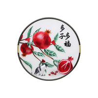 Pomegranate Blessing‑Round Framed Wall Decor