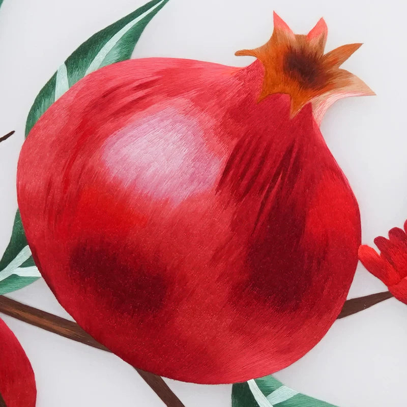 Pomegranate Blessing‑Round Framed Wall Decor