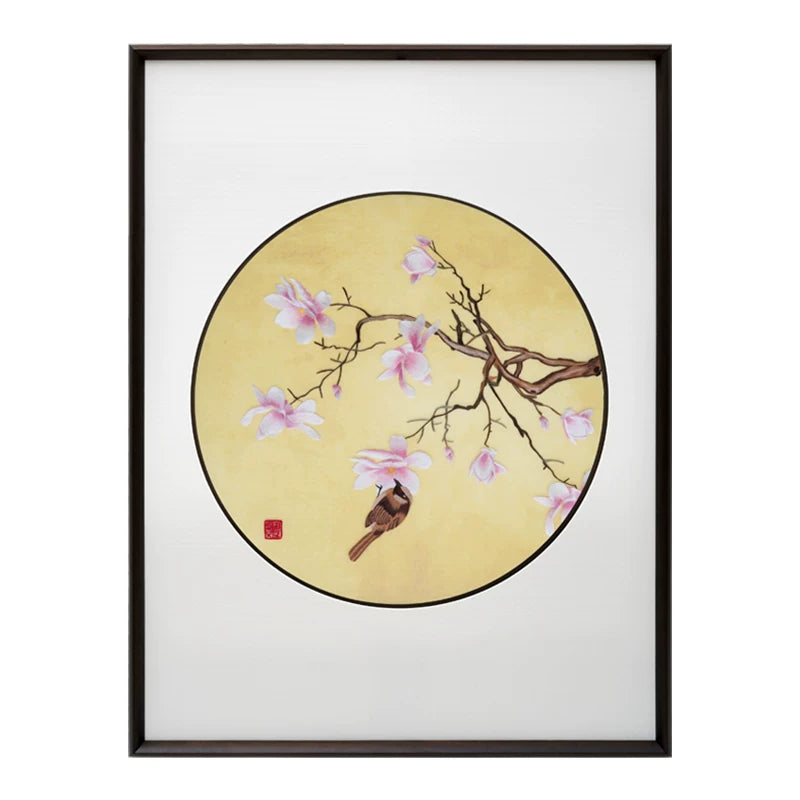 Magnolia Bird 3-Panel Wall Art