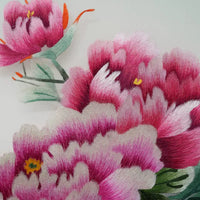 Handmade Su Embroidery - Peony Triptych
