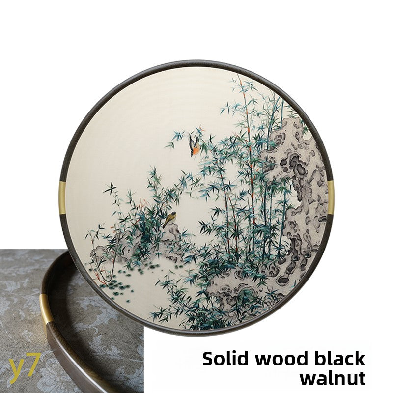 Bamboo Peace-Round Framed Wall Decor