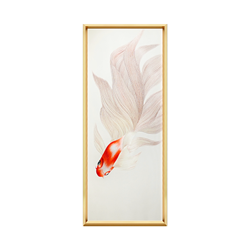 Lucky Surplus‑3‑Panel Red Goldfish Wall Decor