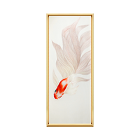 Lucky Surplus‑3‑Panel Red Goldfish Wall Decor