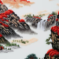 Hand‑Stitched Embroidery， Wisteria Joyful Birds, Elegant Oriental Round