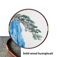 Evergreen Pine‑Round Framed Wall Decor