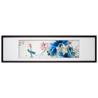 Silk Embroidery Chinese Lotus Flower Wall Decor