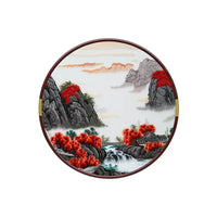Hand‑Stitched Embroidery， Wisteria Joyful Birds, Elegant Oriental Round