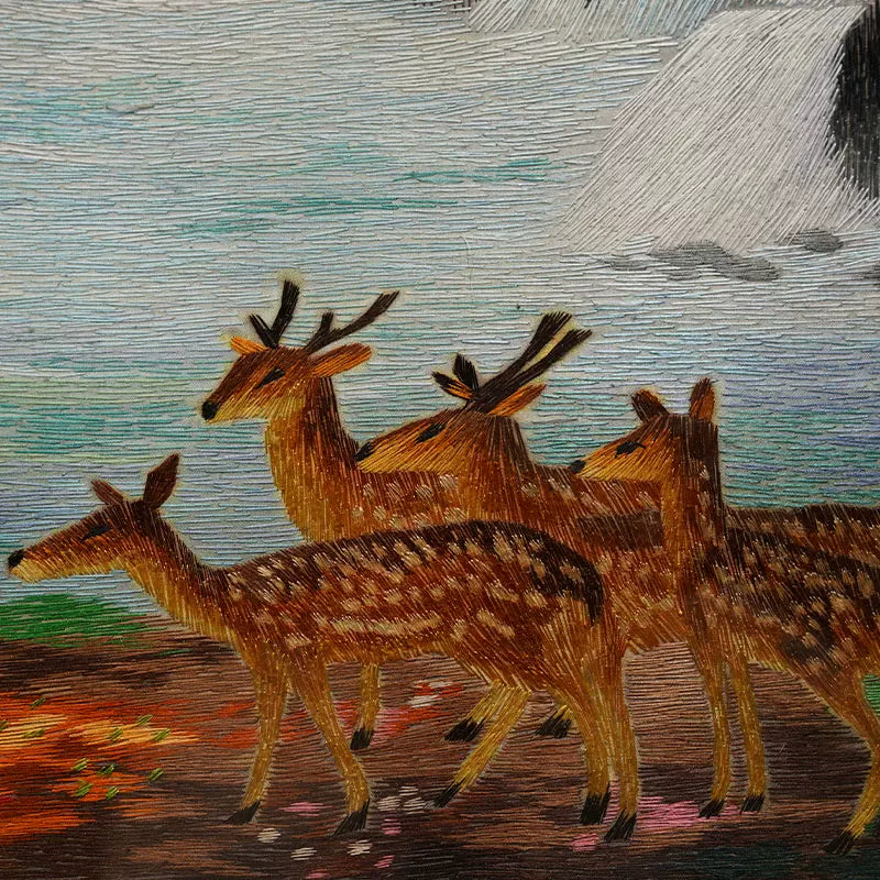 Handmade Su Embroidery - Sunrise Landscape