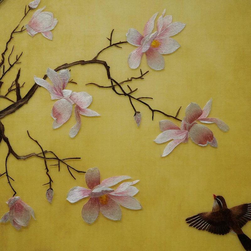 Magnolia Bird 3-Panel Wall Art