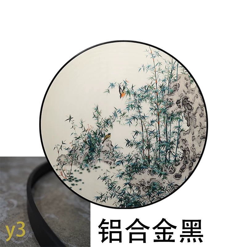 Bamboo Peace-Round Framed Wall Decor
