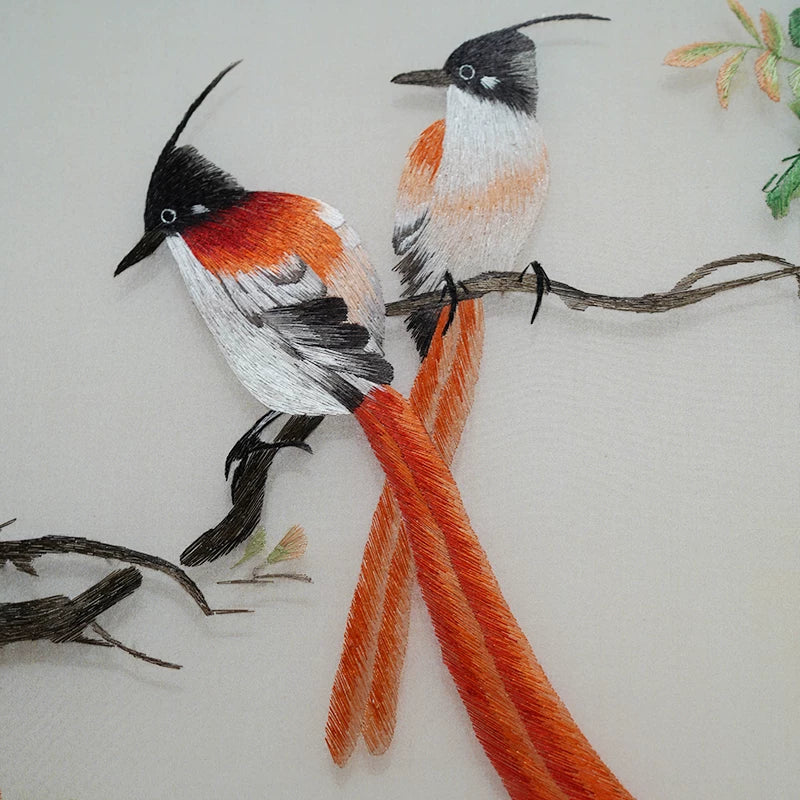 Purple Auspice-Long Wisteria Bird Wall Decor
