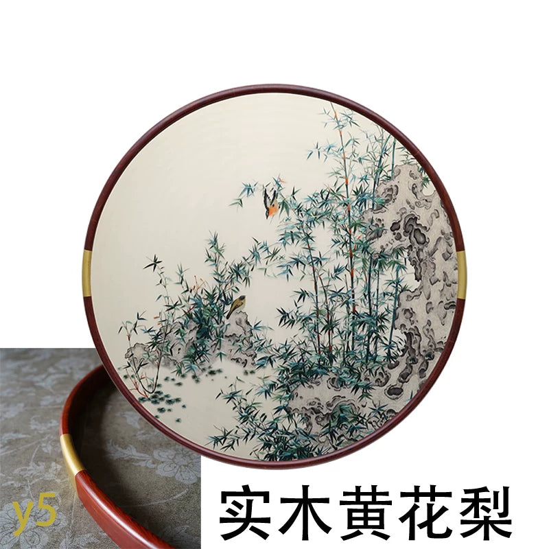 Bamboo Peace-Round Framed Wall Decor