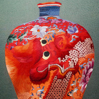 Handmade Su Embroidery - Chinese Porcelain Vase Art