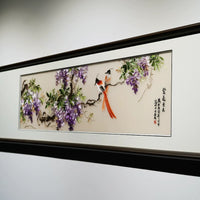 Purple Auspice-Long Wisteria Bird Wall Decor