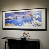 Lakeside Flower Scenery Hand Embroidery