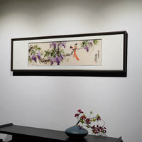 Purple Auspice-Long Wisteria Bird Wall Decor