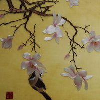 Magnolia Bird 3-Panel Wall Art