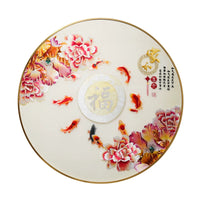 Handmade Koi Fish Blessing Framed Embroidery