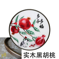 Pomegranate Blessing‑Round Framed Wall Decor