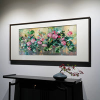 Lotus Pond Charm-Horizontal Suzhou Embroidery Wall Decor