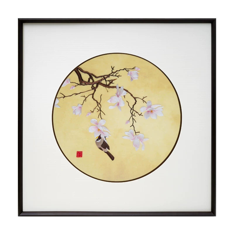 Magnolia Bird 3-Panel Wall Art