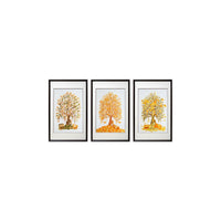 Gold & Treasure‑3‑Panel Money Tree Wall Decor