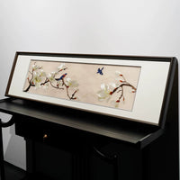 Magnolia Blessing‑Long Suzhou Embroidery Bird Wall Decor