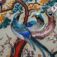 Auspicious Phoenix‑Vertical Suzhou Embroidery Bird Wall Decor