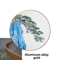 Evergreen Pine‑Round Framed Wall Decor