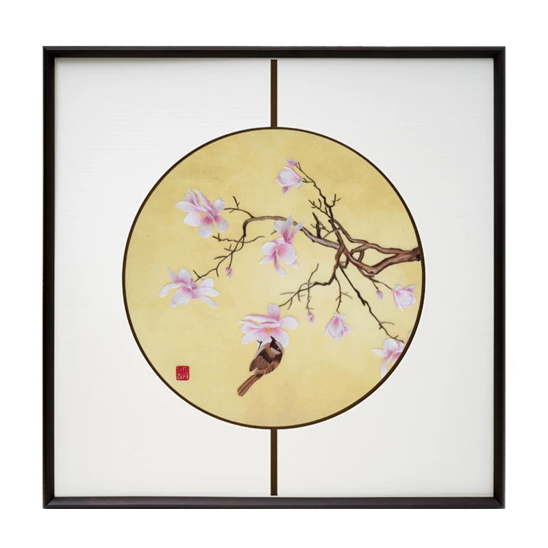 Magnolia Bird 3-Panel Wall Art