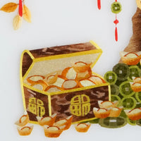 Gold & Treasure‑3‑Panel Money Tree Wall Decor