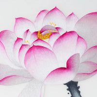 Elegant Lotus Charm‑3‑Panel Ink‑Style Wall Decor