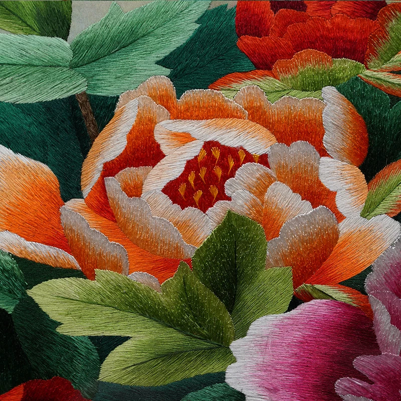 Peony Koi Fortune Chinese Painting