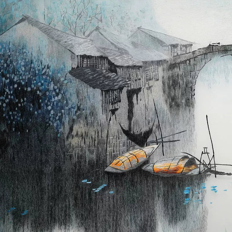 Jiangnan Water Town Hand Embroidery