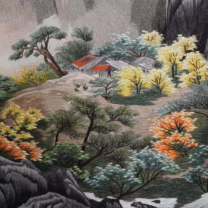 Hand‑Stitched Embroidery** Splendid Mountains & Rivers‑Horizontal