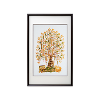 Gold & Treasure‑3‑Panel Money Tree Wall Decor