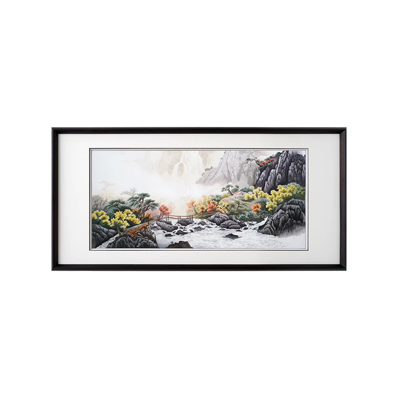 Hand‑Stitched Embroidery** Splendid Mountains & Rivers‑Horizontal