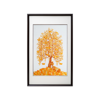 Gold & Treasure‑3‑Panel Money Tree Wall Decor