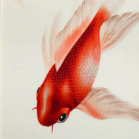 Lucky Surplus‑3‑Panel Red Goldfish Wall Decor